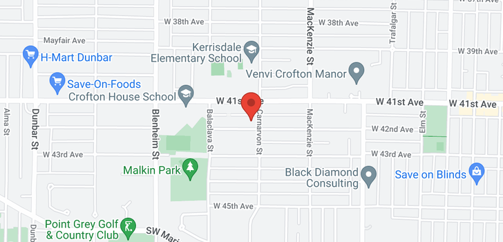 map of 3033 W 42ND AVENUE